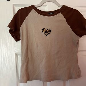 Two-tone Brown tee